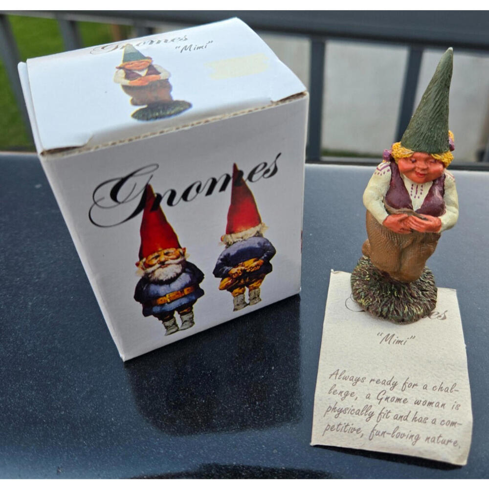 Vintage Klaus Wickl Enesco Gnome Figurine 3.5"  1993 Mimi